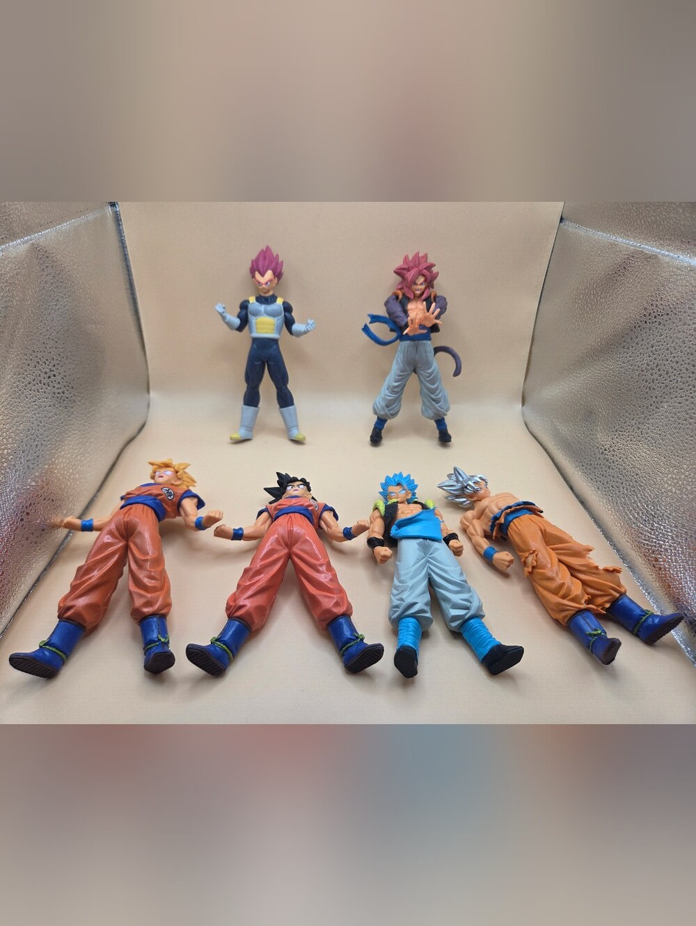 Dragon Ball Z / Super Anime Figure Lot - 6 Detailed Statues Goku,Vegeta,Goget